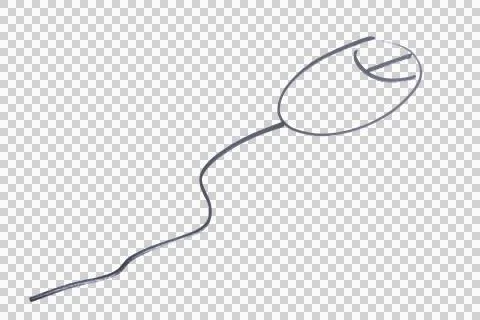A mouse  drawn  with a black mrarker Stock Illustration