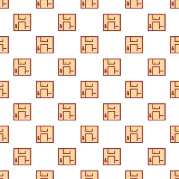 Mouse finding way through a simple maze pattern Stockillustratie