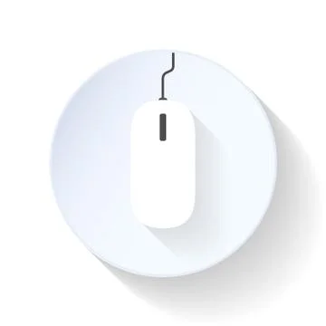 Mouse flat icon Illustrazione stock