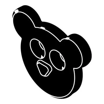 Mouse form button clothes icon, simple style Ilustración de archivo