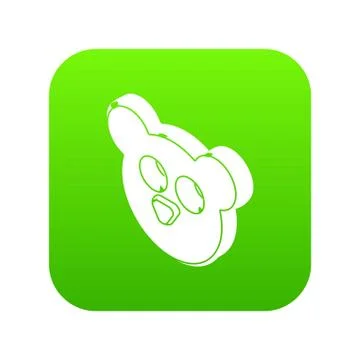 Mouse form button clothes icon green vector Ilustración de archivo