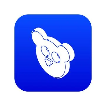 Mouse form button clothes icon blue Ilustración de archivo