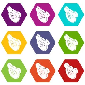 Mouse form button clothes icons set 9 Ilustración de archivo