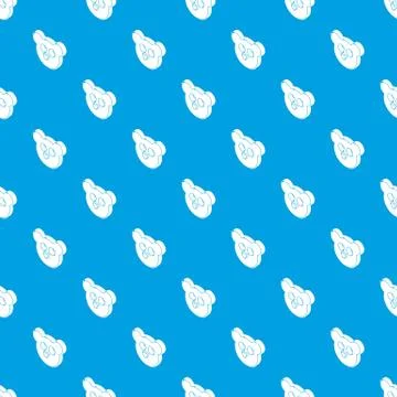 Mouse form button clothes pattern vector seamless blue Stock Illustration