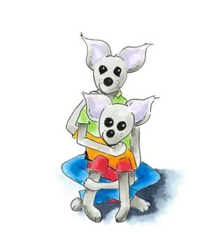 Mouse friends together Stock Illustration