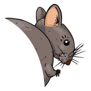 Mouse, funny rat. Stock Illustration
