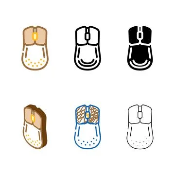 Mouse gaming designs pc color icon vector Stock Illustration