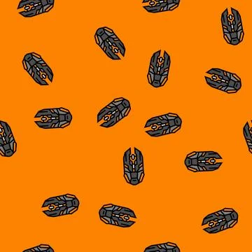 Mouse gaming pc vector seamless pattern Illustrazione stock