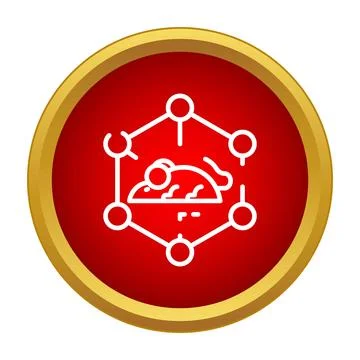 Mouse genetics research molecule structure icon design Stock Illustration