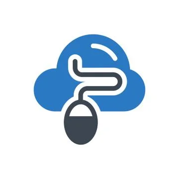 Mouse glyph colour icon イラスト素材