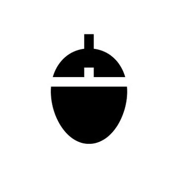 Mouse glyph flat icon 스톡 일러스트