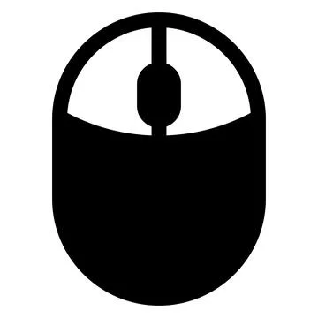 Mouse glyph icon vector illustration isolated on white background Stockillustratie