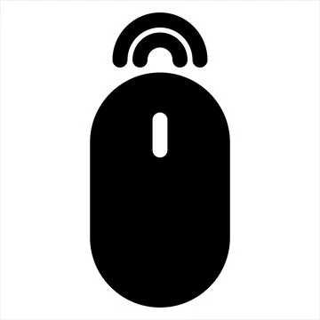 Mouse glyph icon vector illustration isolated on white background Illustrazione stock
