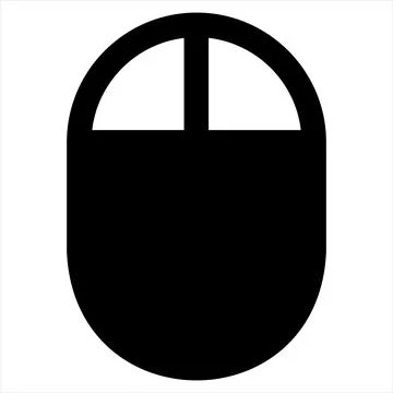 Mouse glyph icon vector illustration isolated on white background Stock Illustration