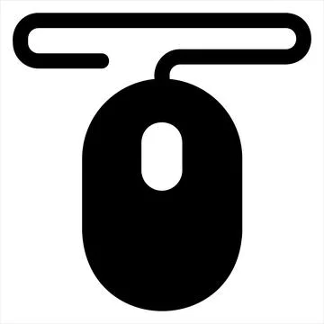 Mouse glyph icon vector illustration isolated on white background Stock Illustration