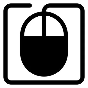 Mouse glyph icon vector illustration isolated on white background Stock Illustration