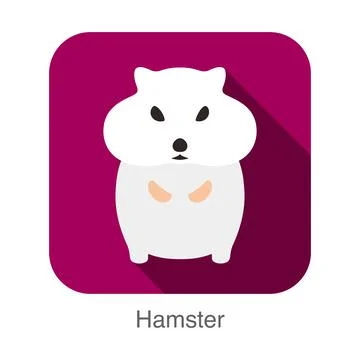 Mouse hamster cartoon, flat icon vector illustration Stock-Illustration