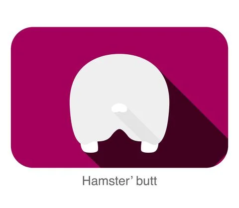 Mouse hamster cartoon, flat icon vector illustration Stock Illustration