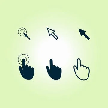 Mouse, hand, arrow 스톡 일러스트