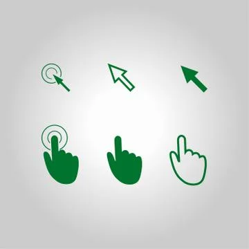 Mouse, hand, arrow Stock Illustration