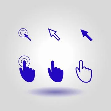 Mouse, hand, arrow Stock Illustration