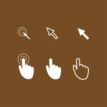 Mouse, hand, arrow Illustrazione stock