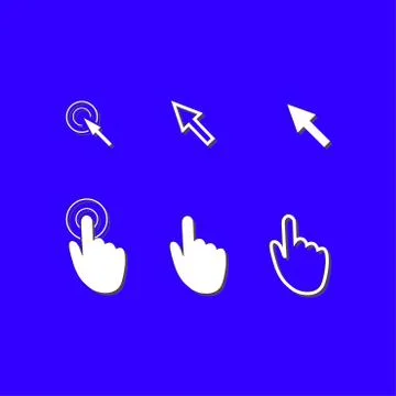 Mouse, hand, arrow. Ilustración de archivo