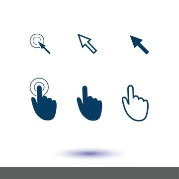 Mouse, hand, arrow. 스톡 일러스트