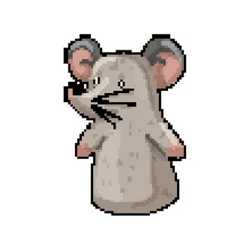 Mouse hand puppet pixel art vector illustration 스톡 일러스트