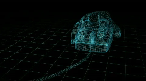 Mouse Hand Wirefeame. Loop. HD Stock Footage
