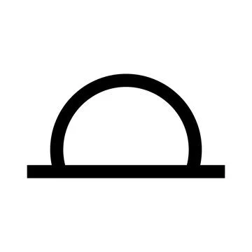Mouse hole door line icon. Animal entrance. Vector isolated on white background. Stock Illustration