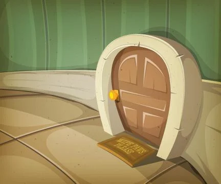 Mouse home inside house Stock Illustration
