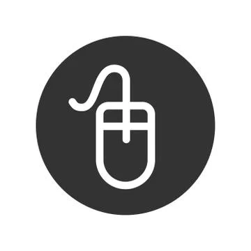 Mouse icon in black Circle - vector iconic design Stock Illustration