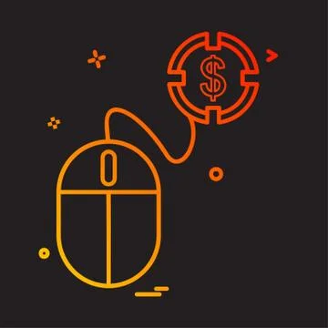Mouse icon design vector 스톡 일러스트
