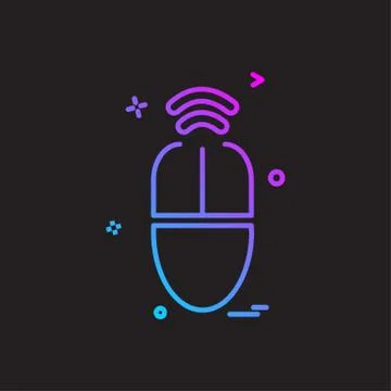 Mouse icon design vector Illustrazione stock