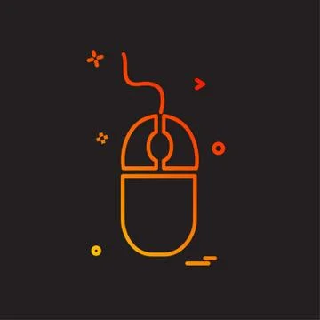 Mouse icon design vector 스톡 일러스트