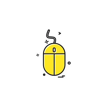 Mouse icon design vector 스톡 일러스트