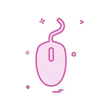 Mouse icon design vector 스톡 일러스트