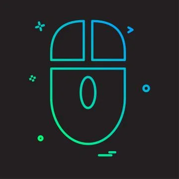 Mouse icon design vector 스톡 일러스트