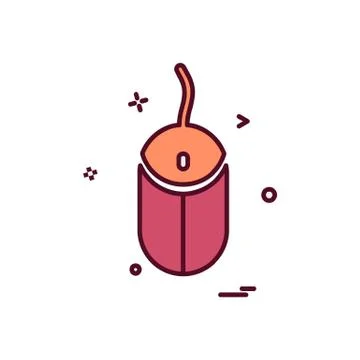 Mouse icon design vector Illustrazione stock