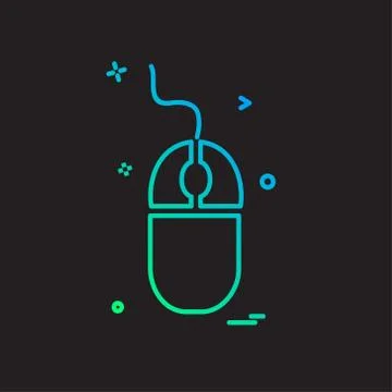 Mouse icon design vector 스톡 일러스트