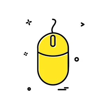 Mouse icon design vector Illustrazione stock