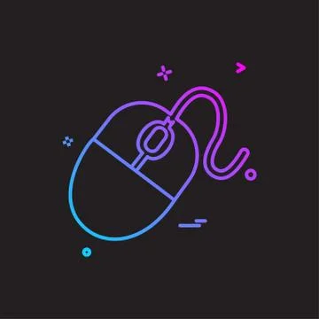 Mouse icon design vector 스톡 일러스트