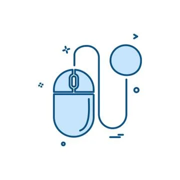 Mouse icon design vector 스톡 일러스트