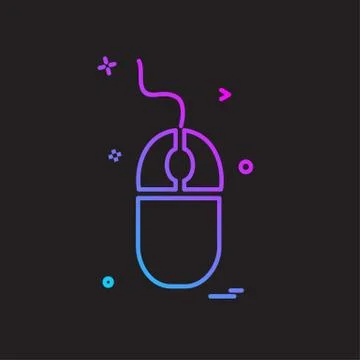 Mouse icon design vector 스톡 일러스트