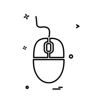 Mouse icon design vector Illustrazione stock