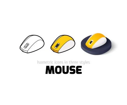 Mouse icon in different style Illustrazione stock
