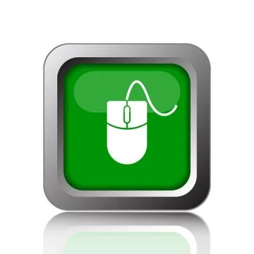 Mouse  icon. Internet button on black background.. Stock Illustration