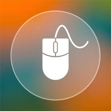 Mouse  icon. Internet button on colored  background.. Stock Illustration