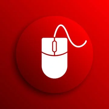 Mouse  icon. Internet button on white background.. 库存插图